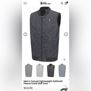 Little Donkey Andy Men's Black Golf Vest